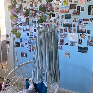 Striped summer beach dress, size small